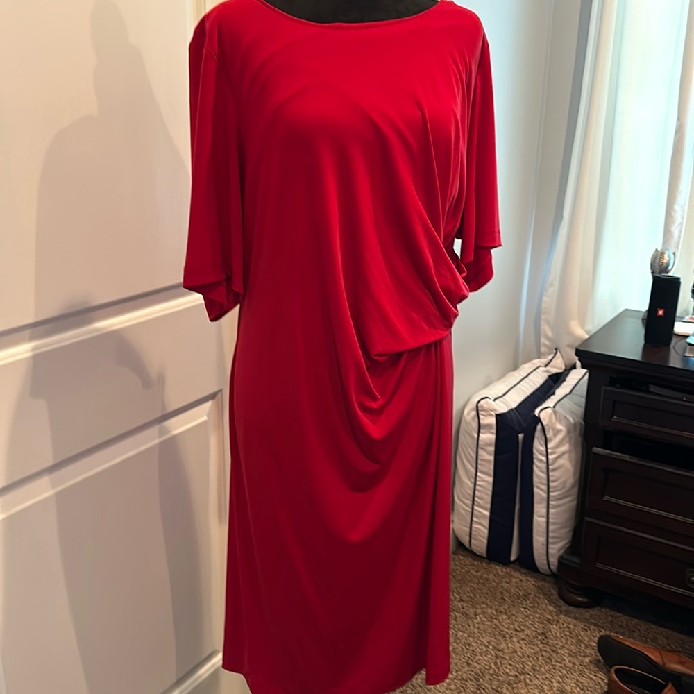 Red Dress Barn faux wrap dress size 22 women’s